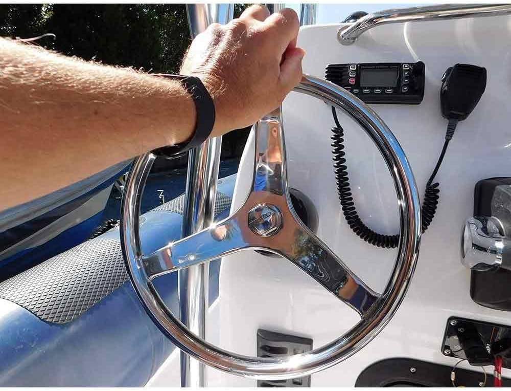 Lewmar 13.5' Powerboat Steering Wheel with PowerGrip Control Knob and 5/8' Nut