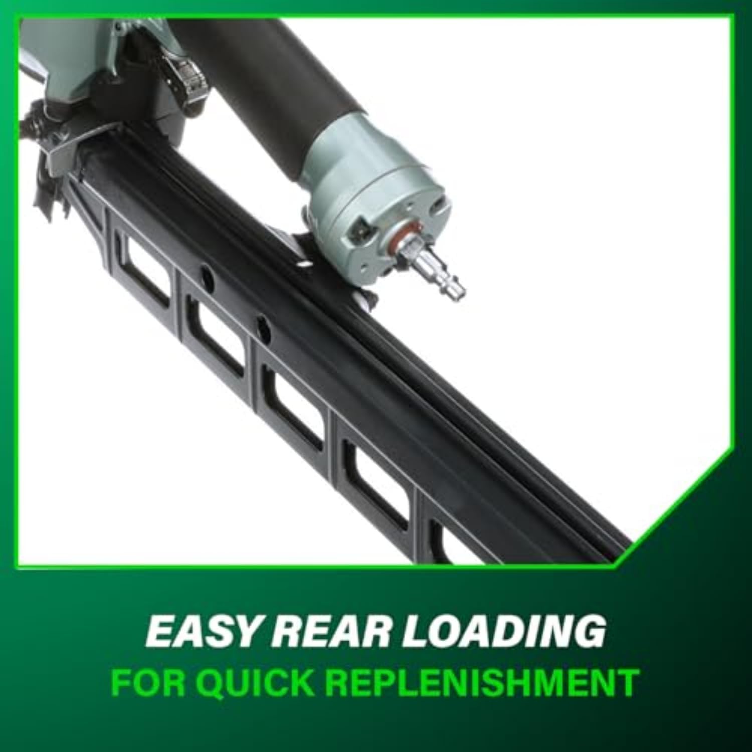Metabo HPT Framing Nailer, Pro-Preferred Pneumatic Power Nailer & Framing Tool For Flooring, Roof Decking & More, Rapid Response Cylinder Valve, 21° 2' to 3-1/4' Plastic Collated Nails, NR83A5(S)