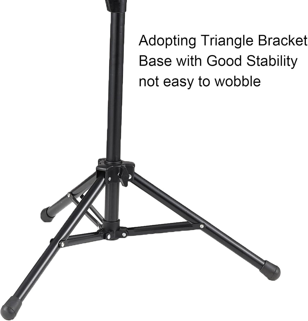 Folding Music Stand Portable Sheet Music Holder With Phone Clip and Microphone Clip for Live Streaming Band Performance