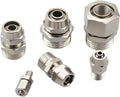 TaoHHU Pneumatic Connector Tube Air Fitting Fast Push 4 6 8 10 12mm Hose Air Lock Nut Pass-through Fittings 1/8' 1/4' 3/8'(PC6-M12x1.25,200 PCS)