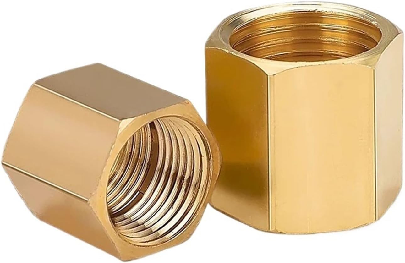 10Pcs 1/8' 1/4' 3/8' 1/2' 3/4' Female Thread Brass Pipe Fittings Hex Nut Rod Connector Coupling For Water Fuel Gas(G1-G1) Plumbing Fittings