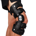 Komzer OA Unloader Knee Brace - Adjustable 3-Point Medial/Lateral Offloading Support for Osteoarthritis Pain, Bone-on-Bone Joint Degeneration & Recovery, ROM Control, Universal Fit for Men & Women, Black, Right