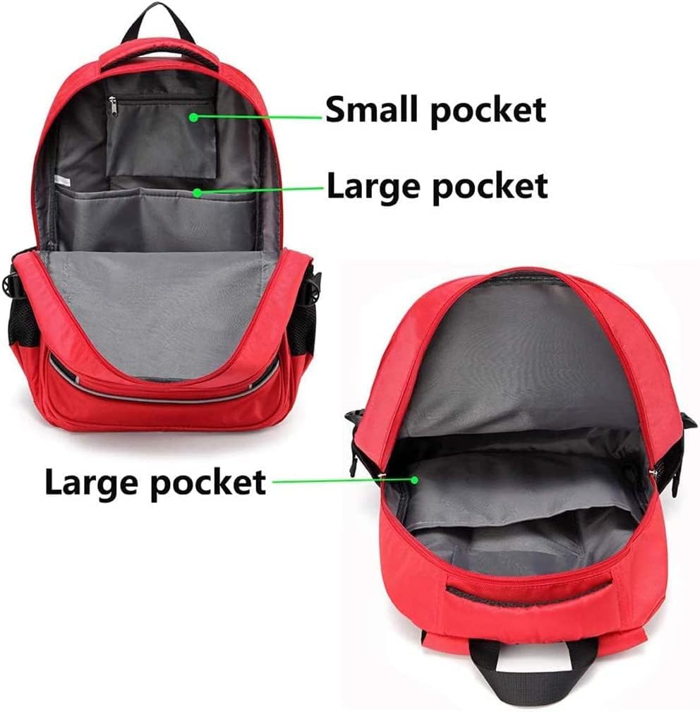First Aid Bag Empty Red Emergency Medical Bag First Responder Trauma Multi-Pocket Traveling Field Trips Camping Essentials (Red,Pack of 5)