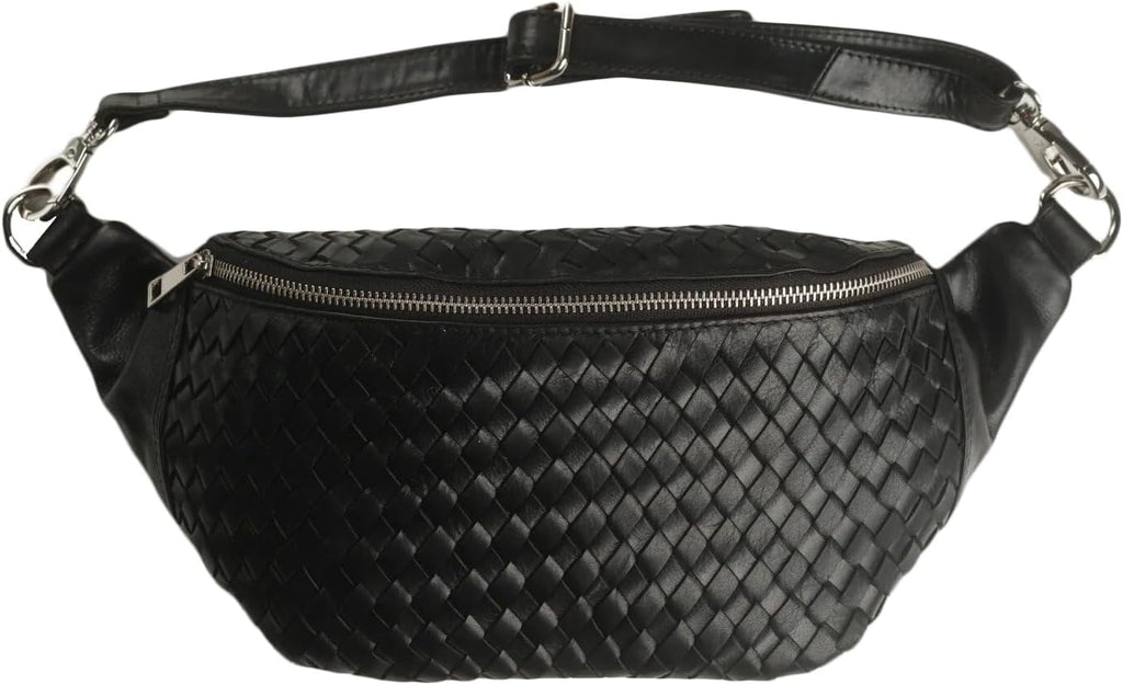ROMFRE HALEIWA Cowhide Leather Sling Bag Crossbody,Removable Strap Main Compartment,Interior Zip Pocket 4 Slots Rear Pocket