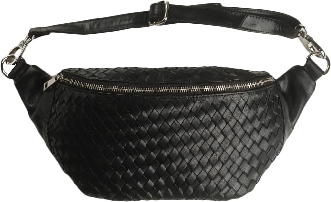 ROMFRE HALEIWA Cowhide Leather Sling Bag Crossbody,Removable Strap Main Compartment,Interior Zip Pocket 4 Slots Rear Pocket