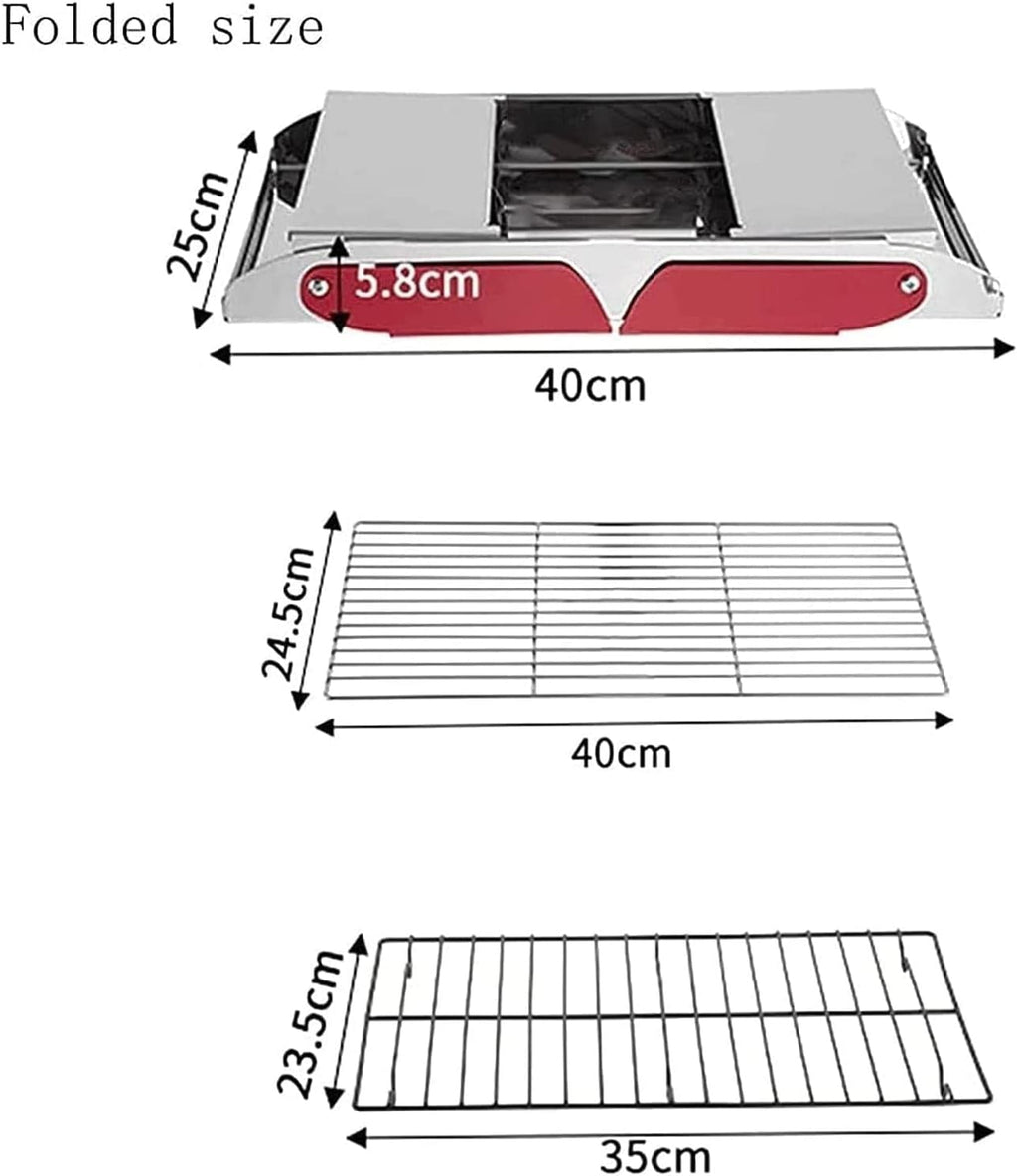 Bbq Grill Charcoal Grill Charcoal Stove Portable Charcoal Grill Stainless Steel Folding Grill Tabletop Outdoor BBQ Grill For Picnic Barbecue Grill Charcoal Griddle