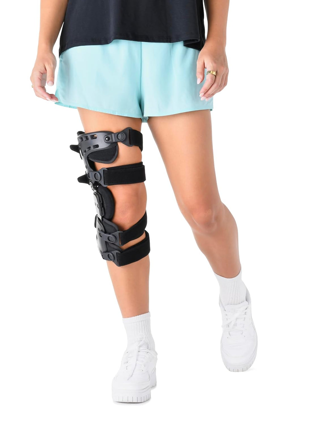 EasyStrap Pro OA Unloader Knee Brace - Adjustable Hinged Osteoarthritis Support for Bone on Bone Knee Pain, Meniscus Tears & Cartilage Damage L1843 L1851 (RIGHT LEG)