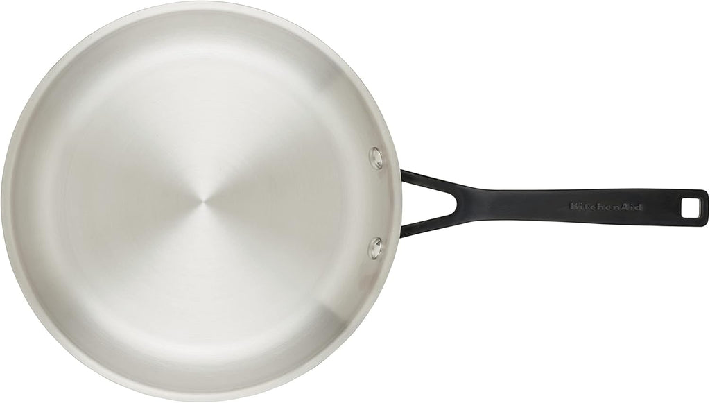 KitchenAid 30051 5-Ply Clad Polished Stainless Steel Frying Pan Set/Skillets, 8.25 Inch and 10 Inch - Polished Stainless Steel