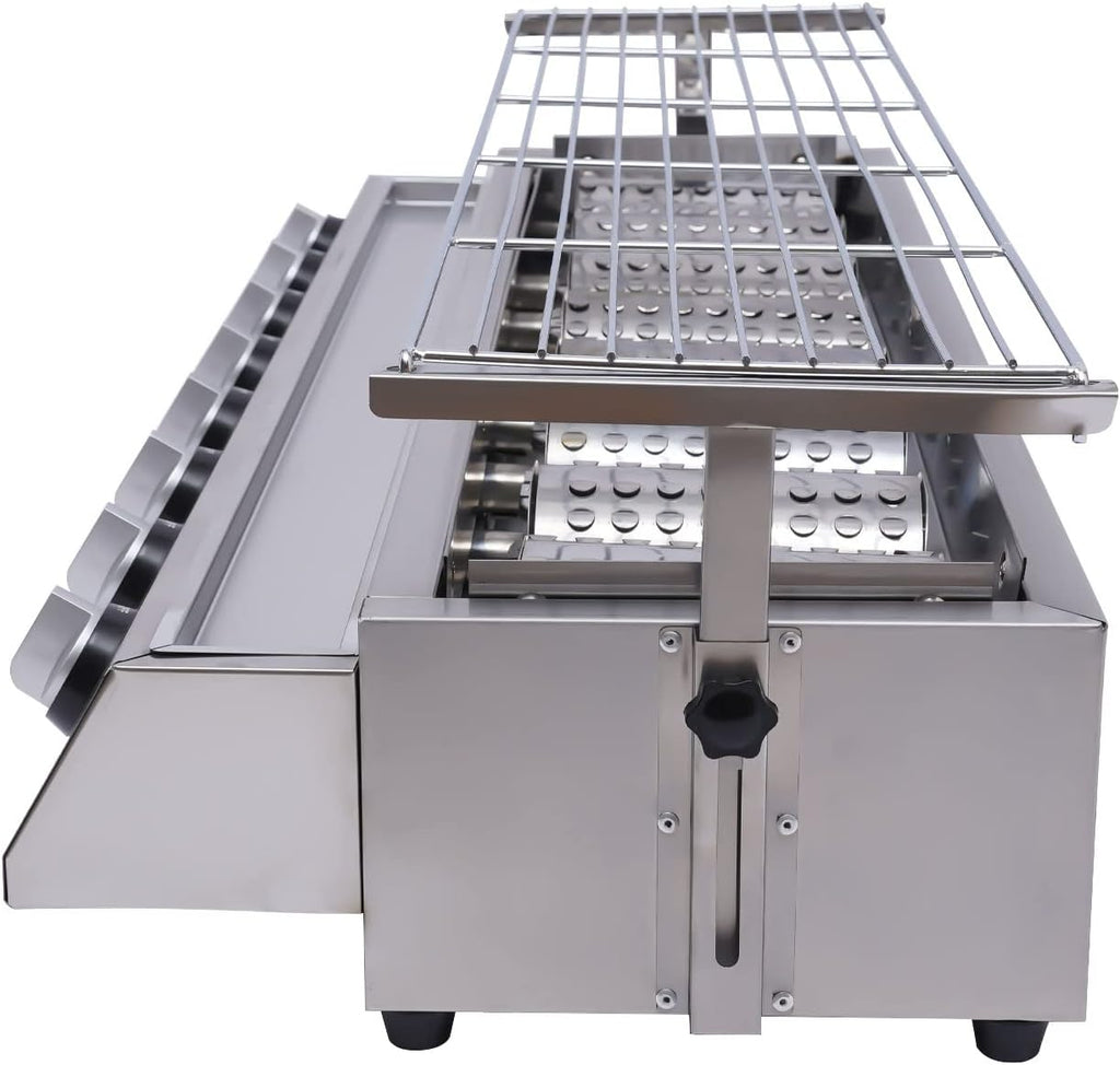 8 Burner Flat Top Gas Griddle,Outdoor Camp Picnic Barbecue LPG BBQ Grill,Tabletop or Freestanding Burners,Portable Grill Camping Griddle Station for BBQ, Camping,Only Liquefied Petroleum Gas