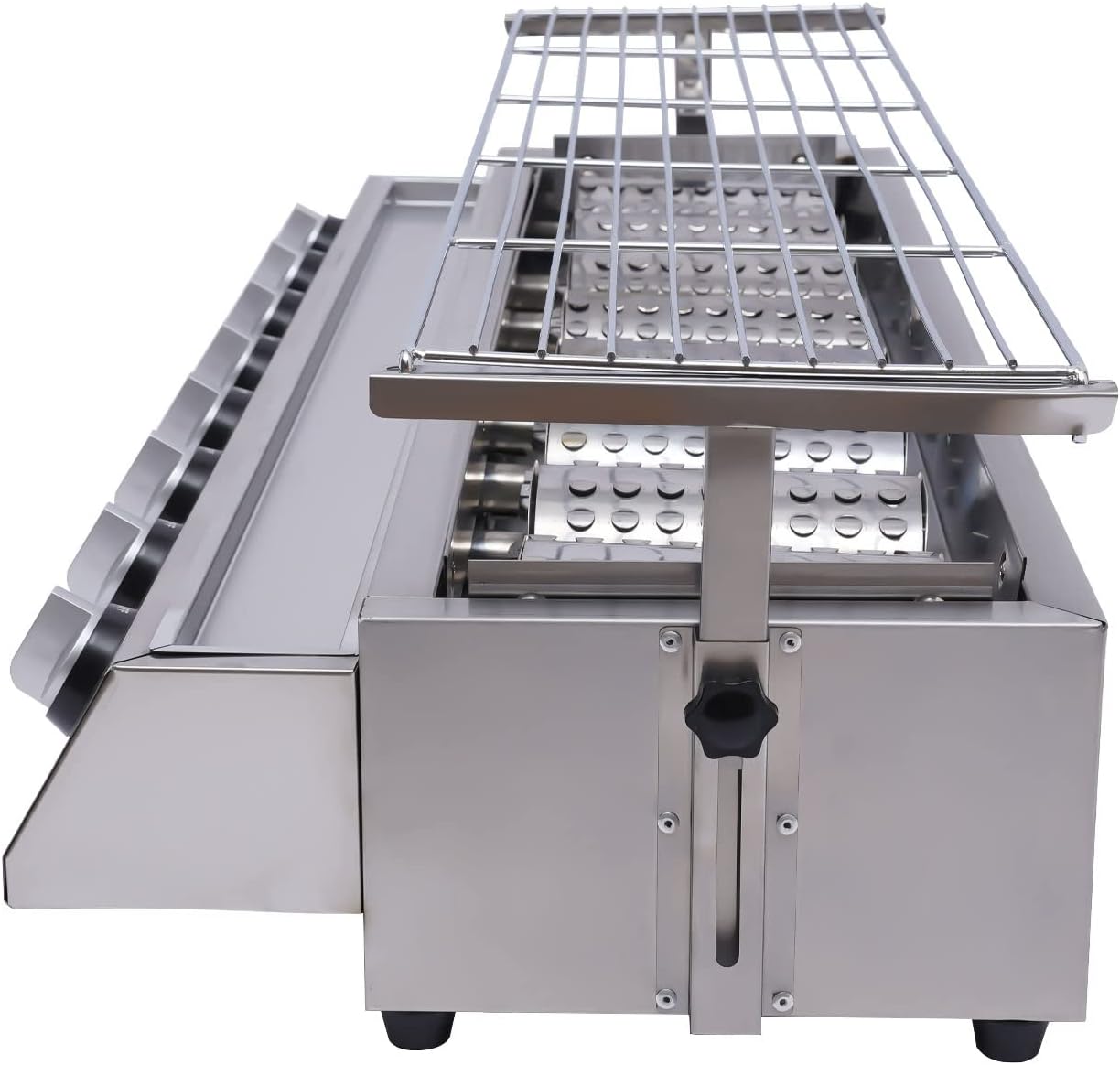 8 Burner Flat Top Gas Griddle,Outdoor Camp Picnic Barbecue LPG BBQ Grill,Tabletop or Freestanding Burners,Portable Grill Camping Griddle Station for BBQ, Camping,Only Liquefied Petroleum Gas