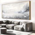 Abstract Landscape Wall Art - Framed Modern Canvas Painting for Living Room, Bedroom Home Office Decor, 60x30 Inch Ready to Hang