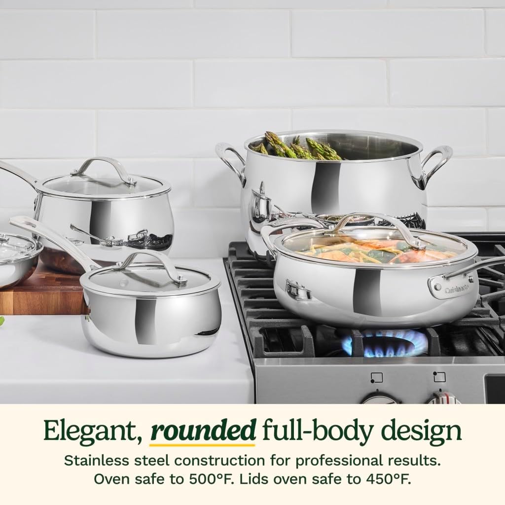 Cuisinart 12-Piece PureClad™ Triple-Ply Stainless Steel Cookware Set, PCT-12