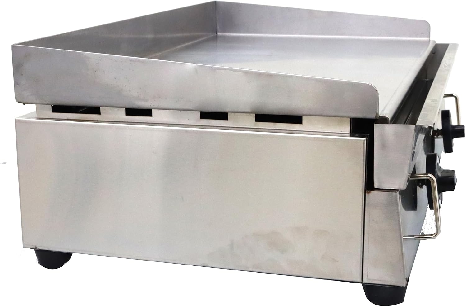 INTBUYING Stainless Steel Commercial Home Gas Grill Griddle Countertop Flat Cooking Griddle Grill LPG 2800Pa with Low Pressure Valve(28.94x16.14inch Hotplate)