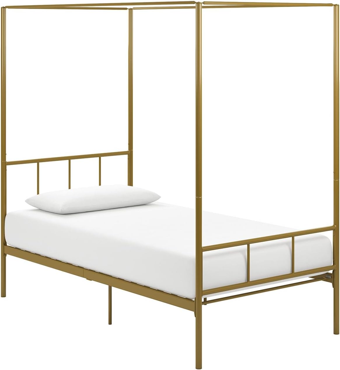 Novogratz Marion Canopy Bed Frame, Gold, Twin