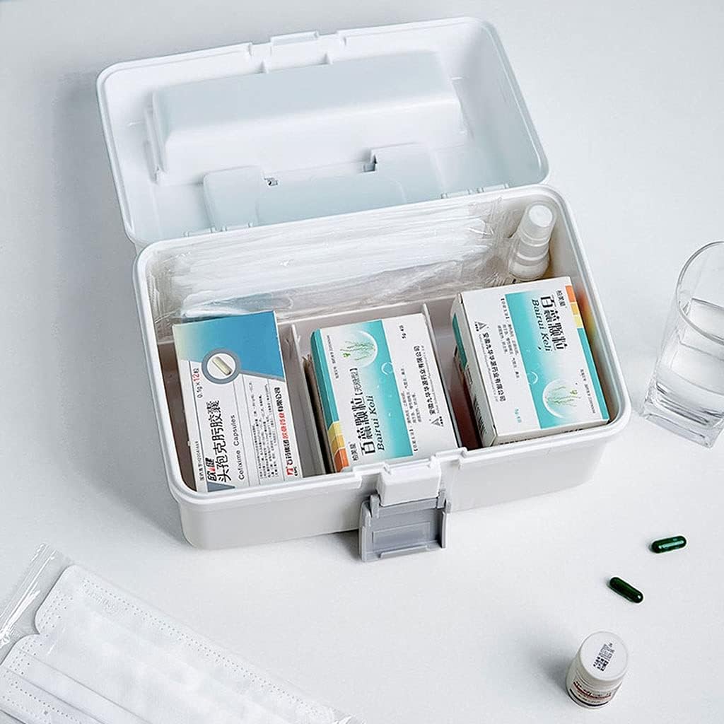 Medicine Storage Box Organizer Jewelry Travel Pill Case Plastic First Aid Household Handle Medical Medical