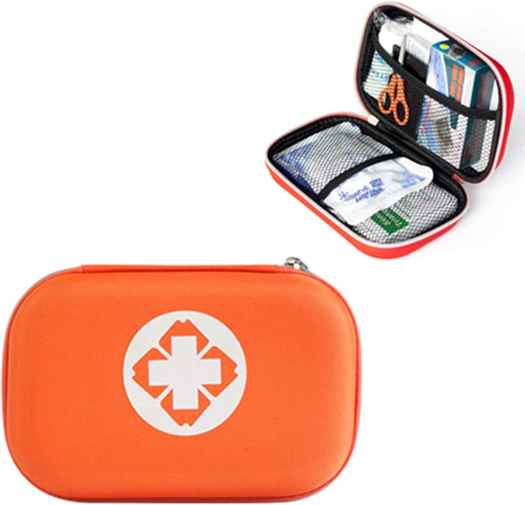 Portable First Aid Kit Bag, Mini Medicine Storage Bag Compact Emergency Bag Case for Workplace Home Outdoors Hiking Camping Cars Holidays (44pcs)