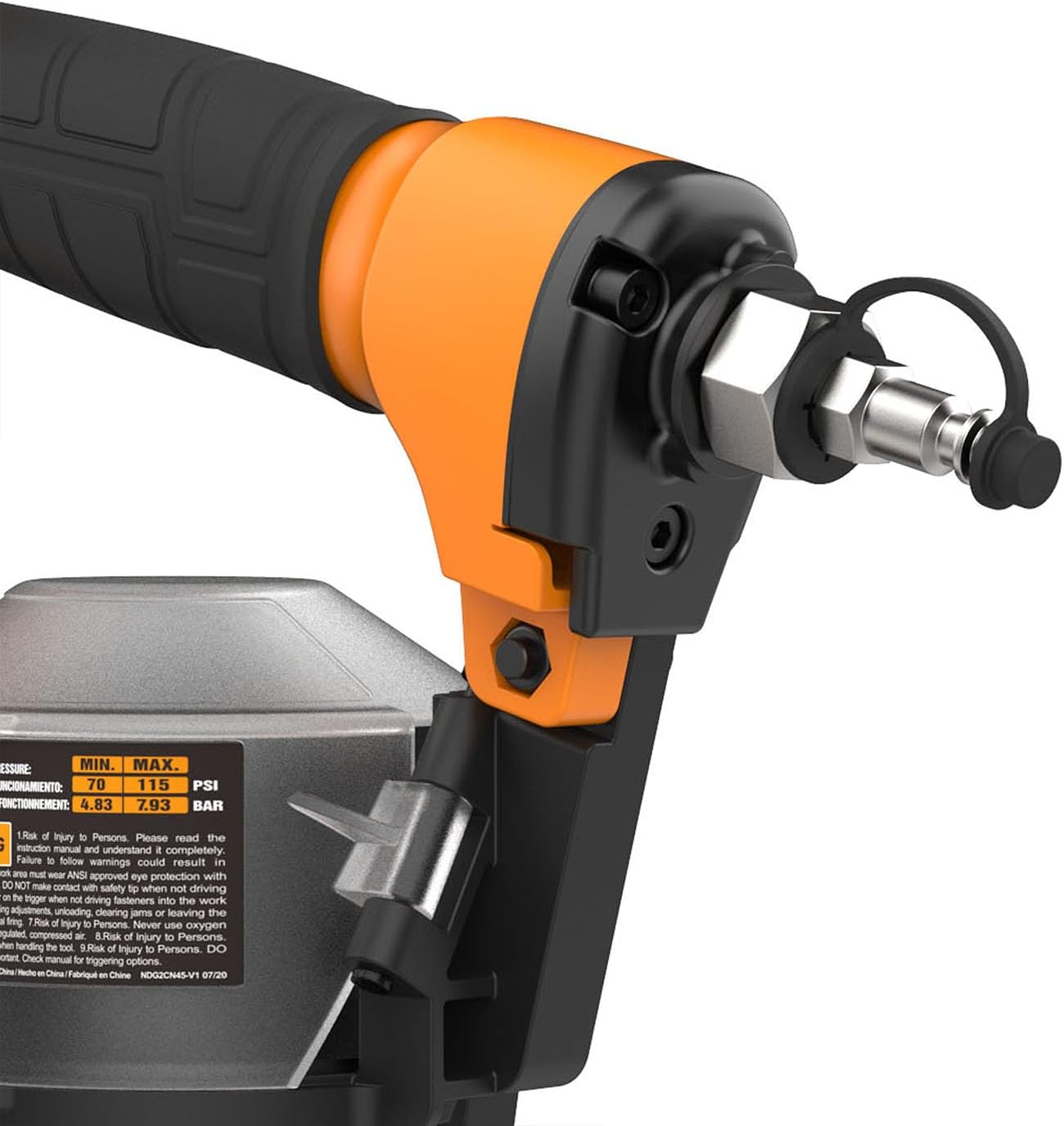 Freeman G2CN45 2nd Generation Pneumatic 15 Degree 1-3/4' Coil Roofing Nailer with 1/4' NPT Air Connector
