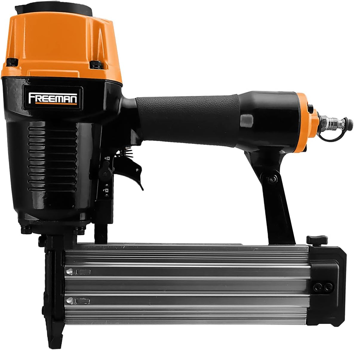 Freeman PCTN64 Pneumatic 14-Gauge Concrete T Nailer, 5/8'–2-1/2' Nails, Heavy Duty Concrete & Steel Nail Gun for Plywood, Decking, Furring, Fencing, Subflooring, Siding, and Soffits