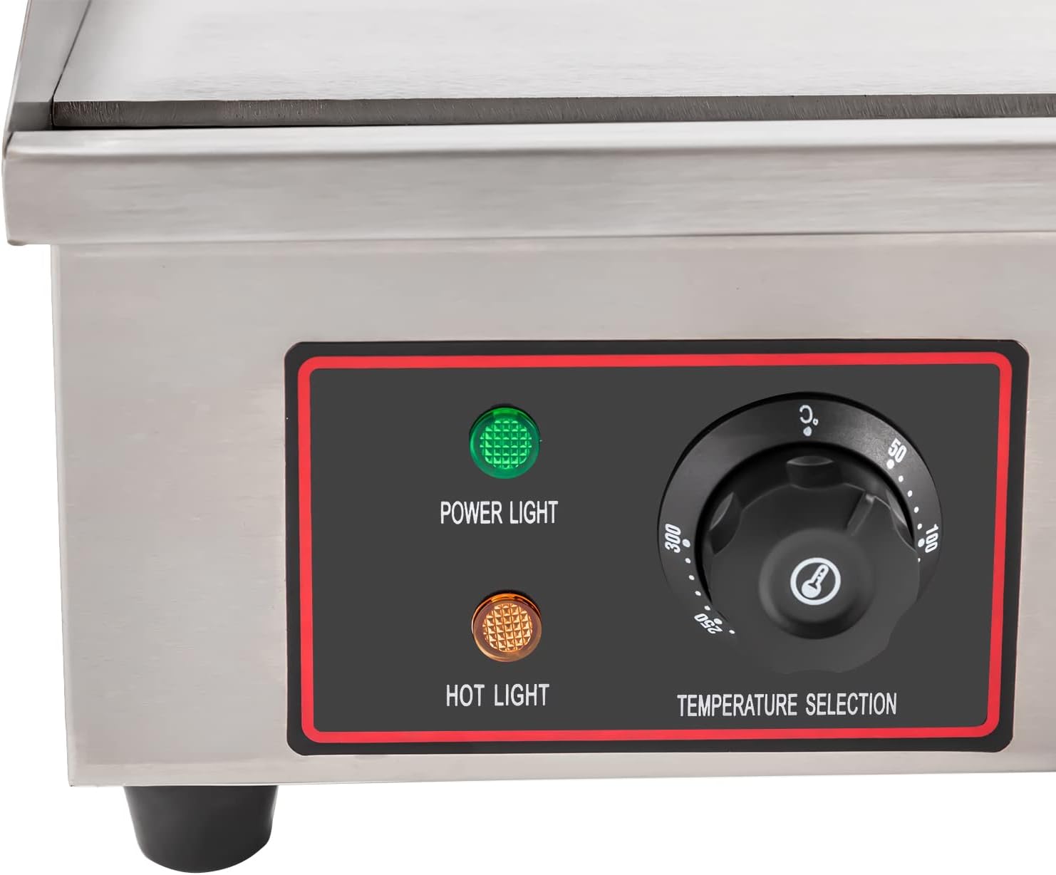 Commercial Electric Griddle, 30' 3000W Electric Countertop Flat Top Griddle Grill, Non-Stick Stainless Steel Teppanyaki Grill, Adjustable Temperature Control 122-572℉ (No Plug)