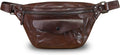 Genuine Leather Fanny Pack for Women and Men Vintage Real Leather Sling Bag Crossbody Bag Fashion Waist Bag Chest Purse