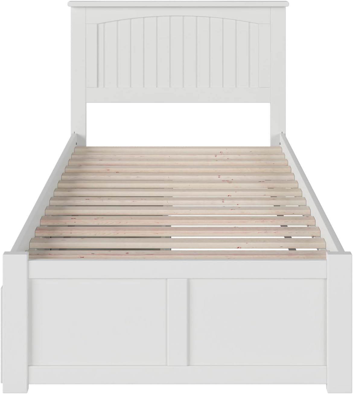 AFI, Nantucket Twin XL Platform Bed with Footboard & Storage Drawers, White
