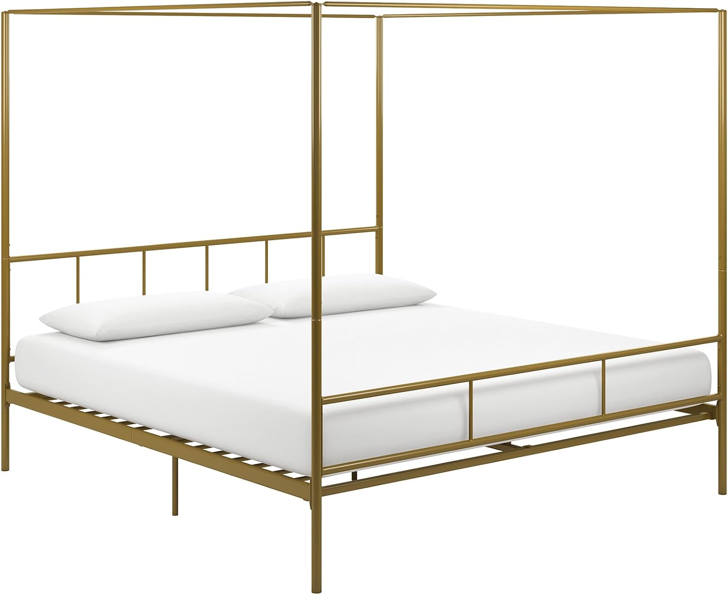 Novogratz Marion Canopy Bed, King, Gold