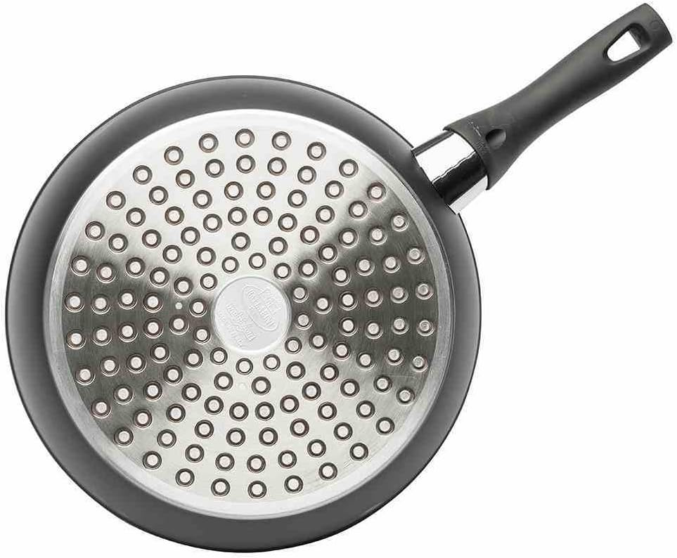BALLARINI Bari 9N1C-D.28 Sauté Pan 28 cm with Glass Lid Aluminium with Granitium Non-Stick Coating Suitable for Induction Cookers Temperature Control Made in Italy
