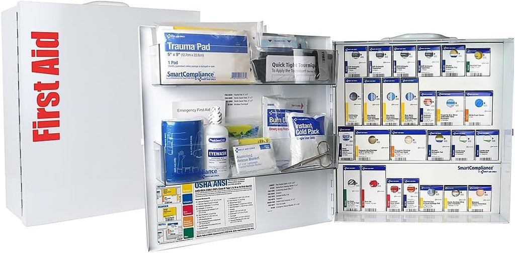 First Aid Only SmartCompliance Food Service First Aid Cabinet, ANSI Class B, 100 People, 337 Pieces (91379)