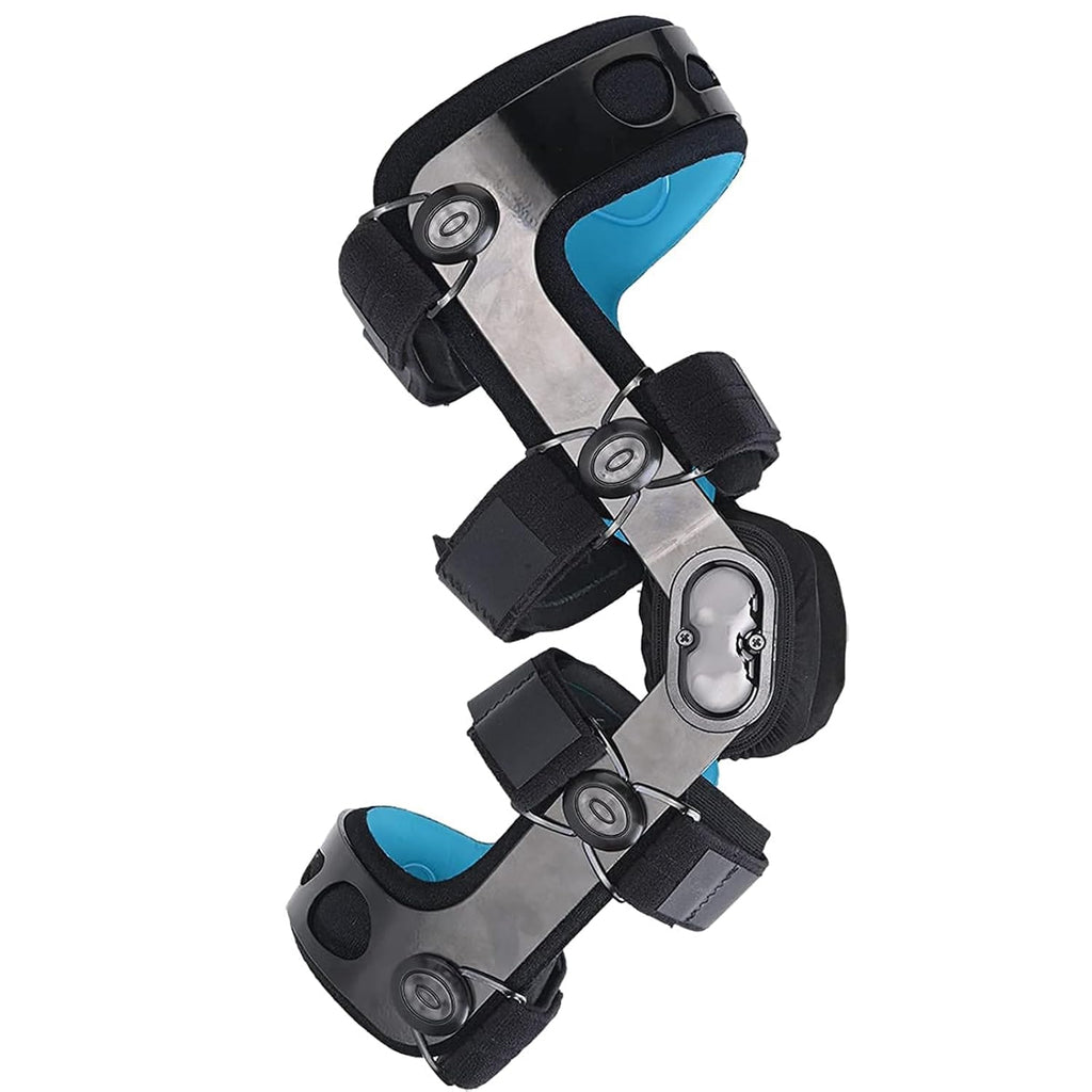 Orthomen Functional ACL Knee Brace - Adjustable ROM Hinged Orthopedic Support for Men & Women - Medical Grade Stabilizer for MCL PCL Meniscus Tear & Sports Injury Recovery, M-Right