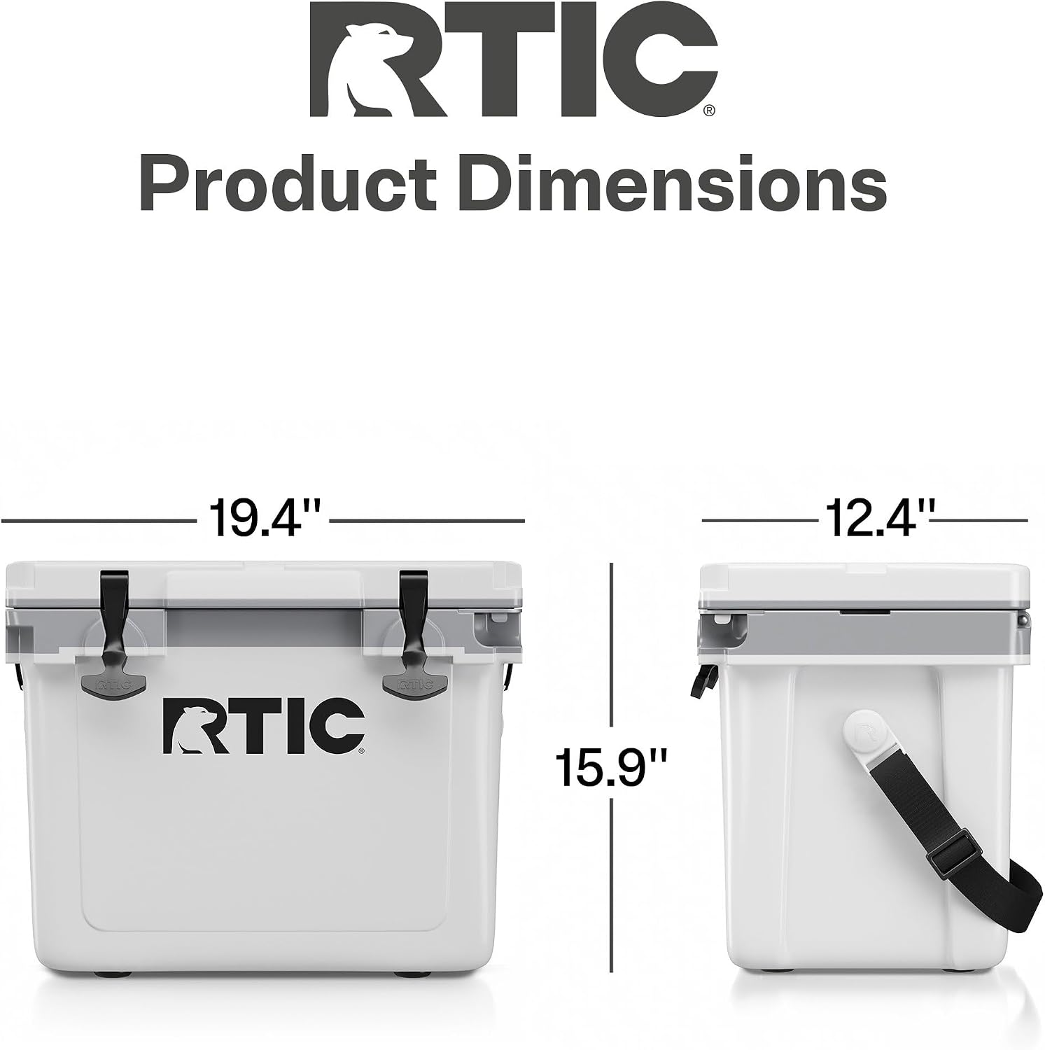 RTIC Ultra-Light Hard Cooler Insulated Portable Ice Chest Box for Drink, Beverage, Beach, Camping, Picnic, Fishing, Boat, Barbecue, 30% Lighter Than Rotomolded Coolers