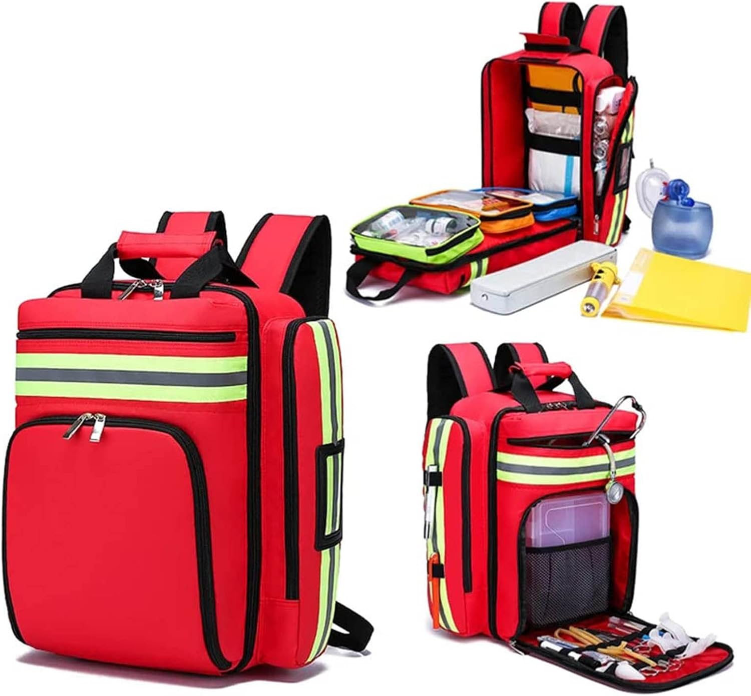 Empty First Aid Bag, Safety Haversack, Medication Storage Portable Travel Medical Supplies Cosmetic Organizer Emergency Pill Medicine Tote Outdoor Sport