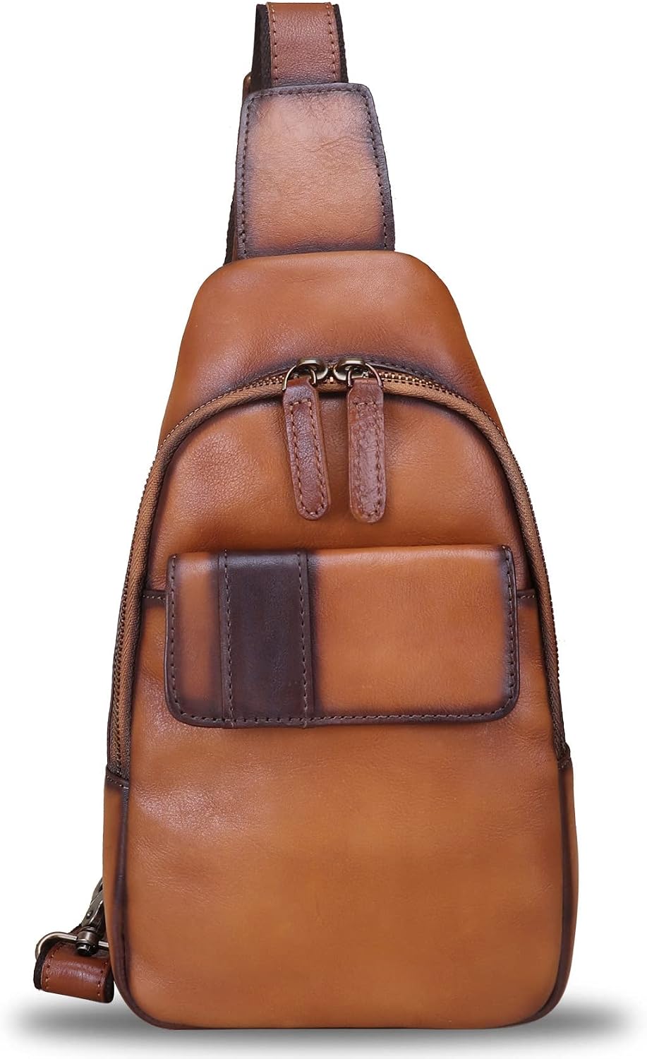 Genuine Leather Sling Bag - Handmade Leather Backpack for Women and Men - Crossbody, Chest Bag