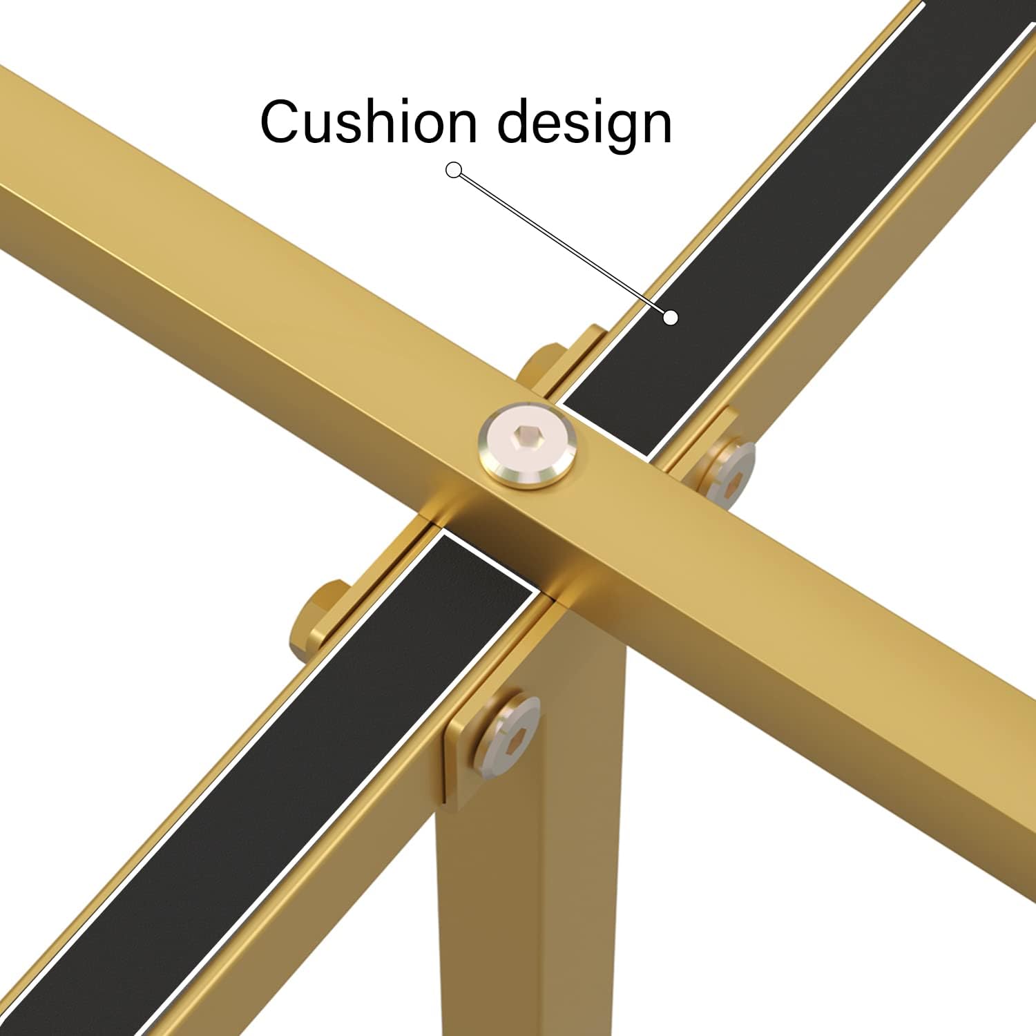 Gold Metal Canopy Bed Frame Queen/Mattress Foundation with Steel Slat Support/No Box Spring Needed/Easy Assembly (Gold, Queen)