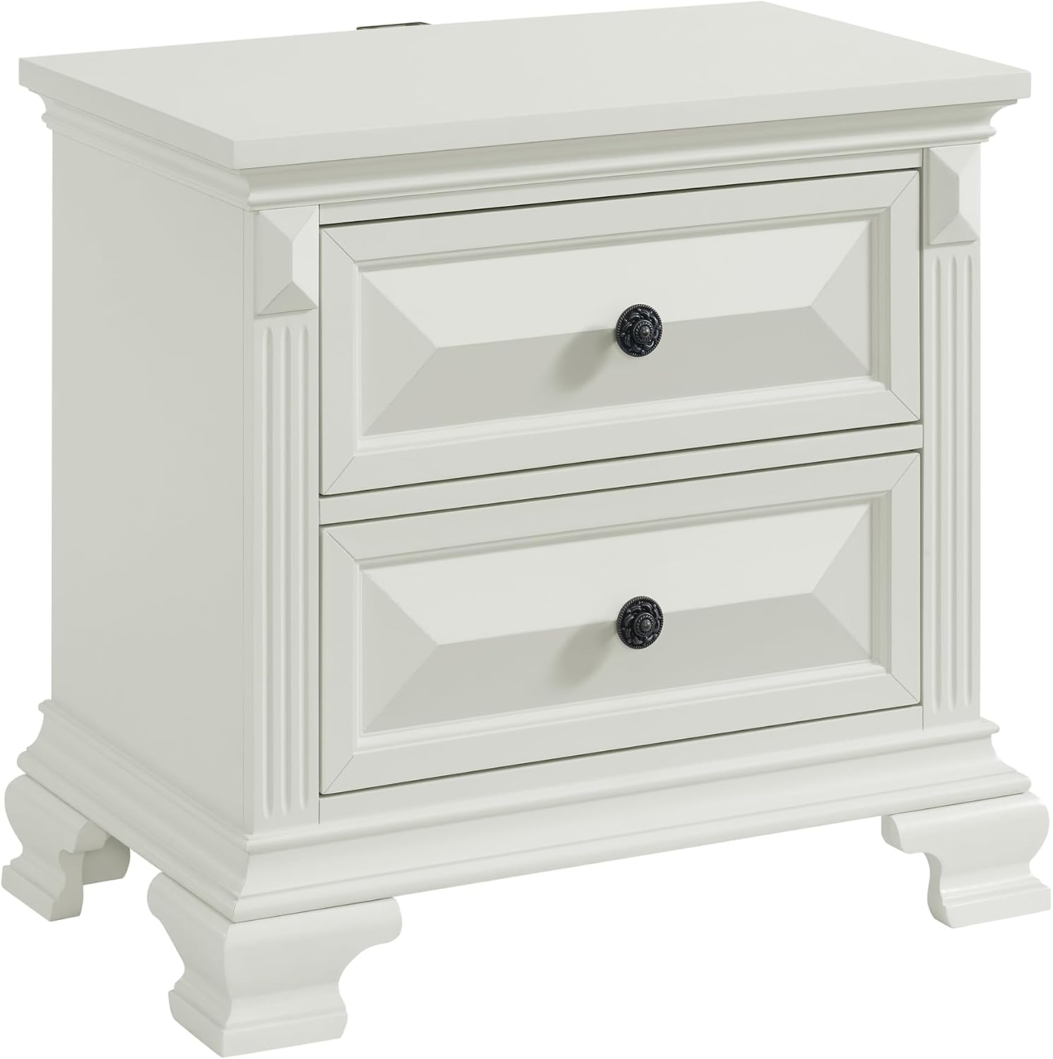Picket House Furnishings Sumner King Panel 5PC Bedroom Set in Antique White