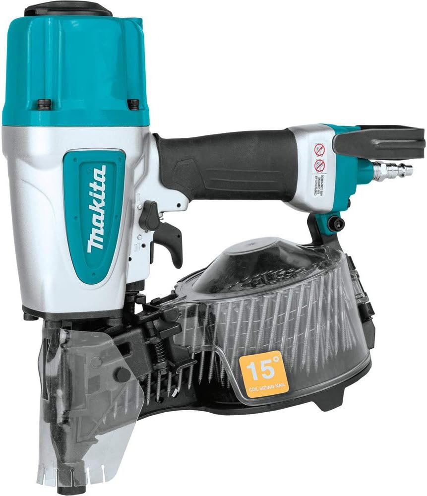 Makita AN613 Pneumatic 15° 2-1/2' Siding Coil Nailer
