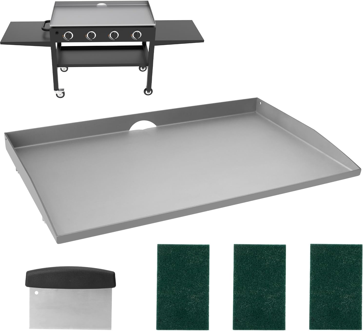 Flat Top Grill Griddle with Grease Cup Tray and Aluminum Drip Pans for Blackstone 36 inch Table Top Griddle,Replacement Parts for Blackstone 36-inch Grill Accessories