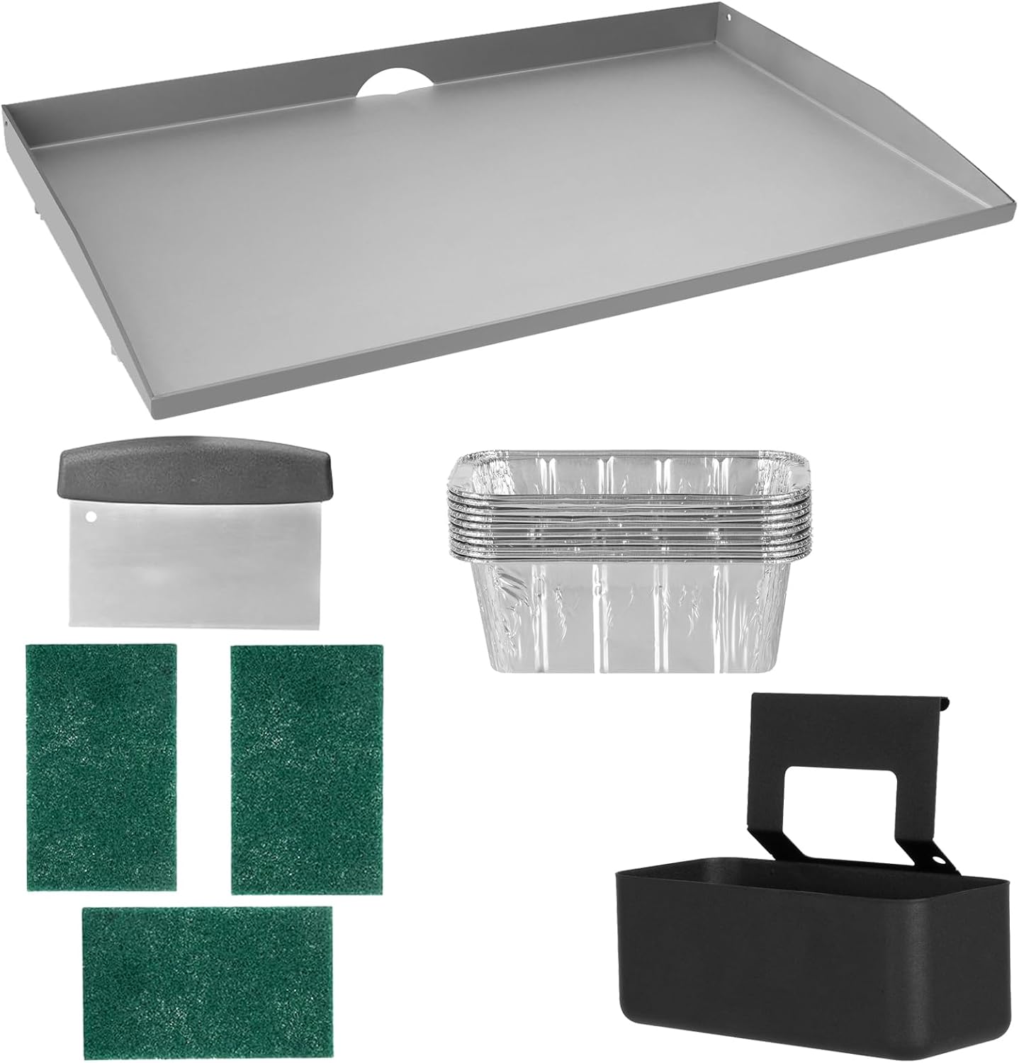 Flat Top Grill Griddle with Grease Cup Tray and Aluminum Drip Pans for Blackstone 36 inch Table Top Griddle,Replacement Parts for Blackstone 36-inch Grill Accessories