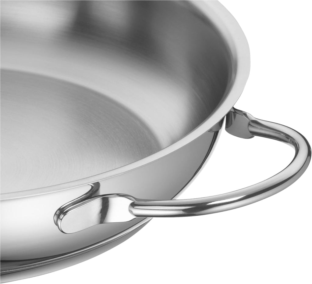 WMF Serving pan uncoated Ø 24cm Profi Made in Germany Pouring Rim Stainless Steel Handle Cromargan Stainless Steel Suitable for Induction Dishwasher-Safe