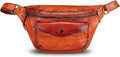 Genuine Leather Fanny Pack for Women and Men Vintage Real Leather Sling Bag Crossbody Bag Fashion Waist Bag Chest Purse