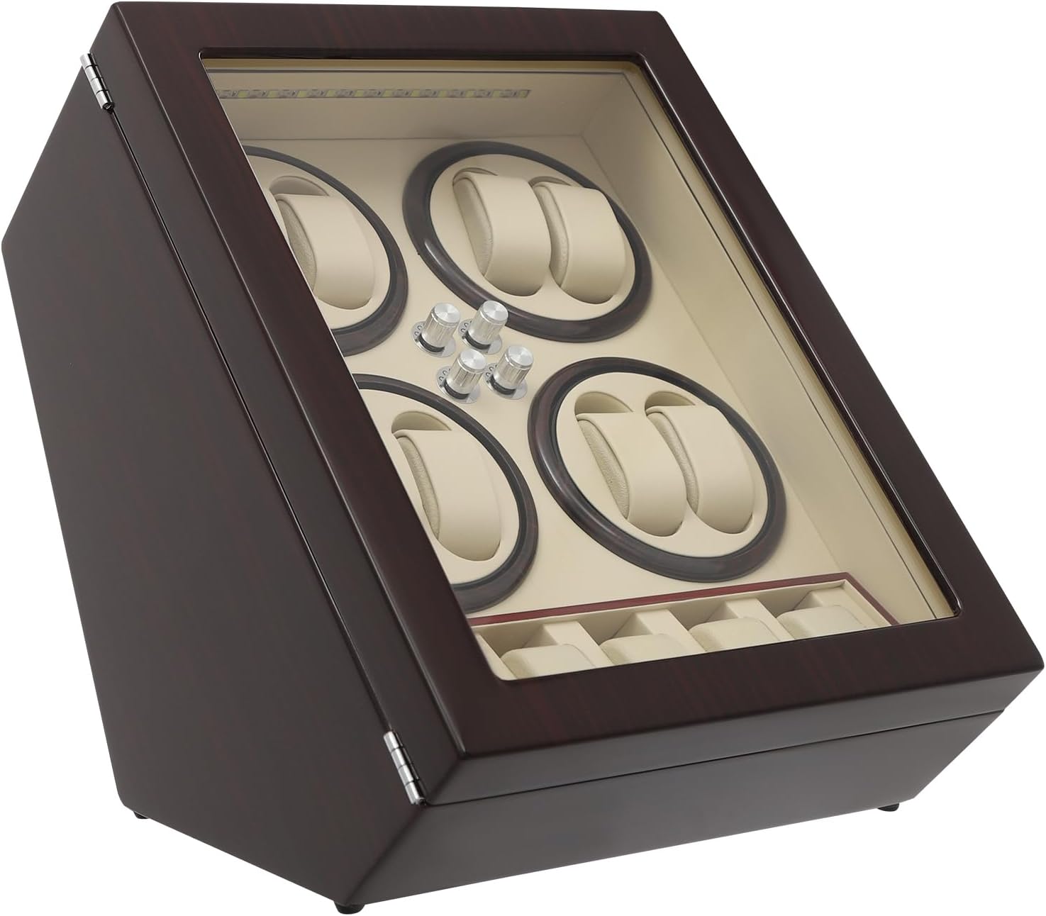 SHZICMY Professional 8+5 Watch Winder with 4 Custom Modes, Near Silent 10dB, LED Display Case | Automatic Watch Winder for Men | Watch Storage Box & Organizer for Automatic Watches up to 1.77 Inch