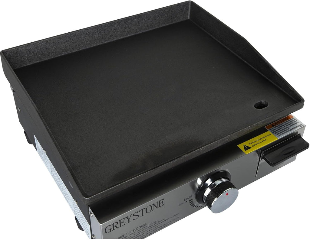 Greystone - Greystone 17' Griddle with SS Panel, Cast Iron Cooking Plate, 15,000 BTU