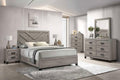 Kings Brand Furniture Napa Farmhouse 6-Piece Bedroom Set - Bed Frame with Headboard, Chest, Dresser and Mirror and 2 Nightstands (King Size)