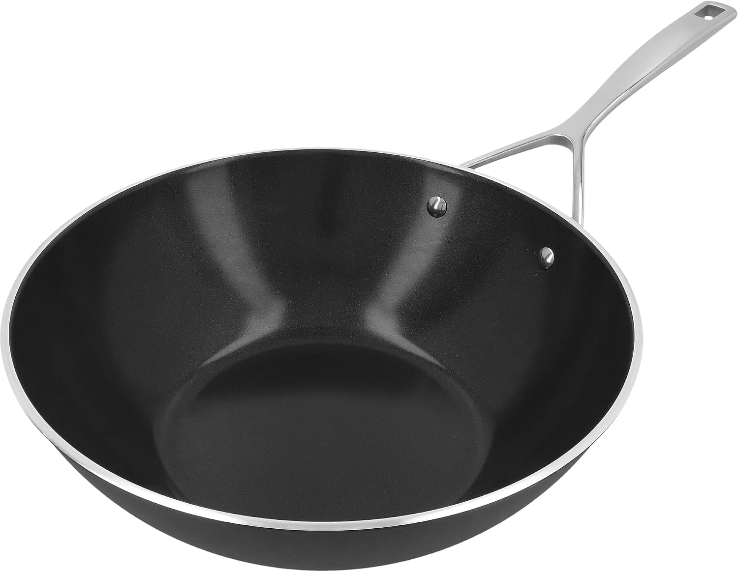 Demeyere AluPro 5, Ceramic 12-inch Aluminum Nonstick Wok, Ceramic Nonstick Coating, Lightweight Construction, Compatible with all Cooking Surfaces