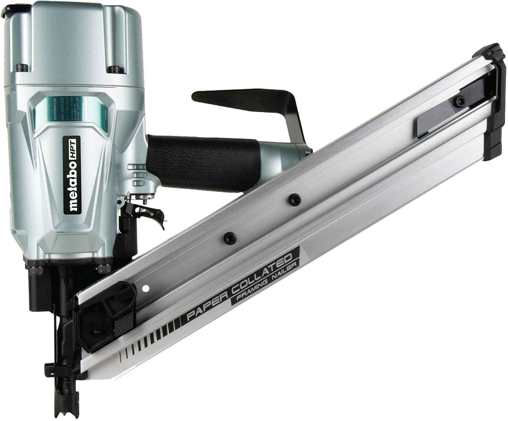 Metabo HPT Framing Nailer, Pro-Preferred Pneumatic Power Nailers in Framing Tools, Rapid Response Power Tool for Floor, Wall, & Roof Decking, Lightweight, 30° 3-1/4' Paper Collated Nails, NR83AA5