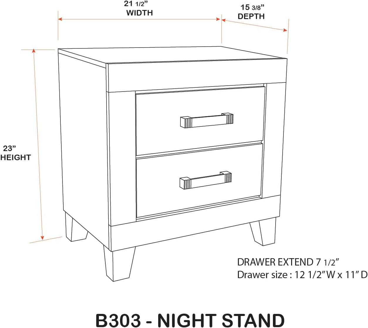 Kings Brand Furniture 3-Piece Antique Natural Bedroom Set – King Size Wood Bed Frame with 2 Nightstands