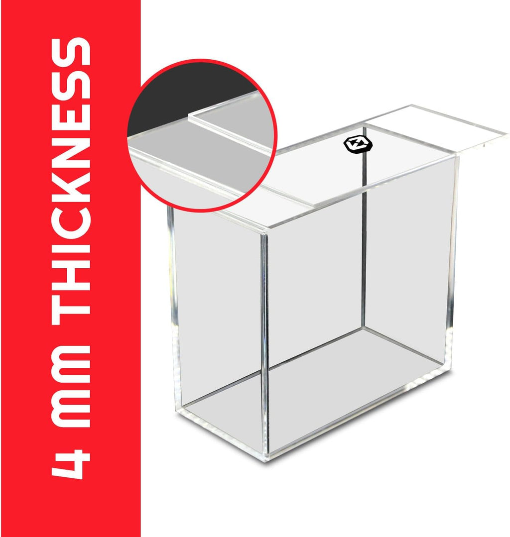 EVORETRO Clear Acrylic Display Case for Pokemon Elite Trainer Box - 4 Pack - 4.0mm Thick UV-Resistant Pokemon ETB Protective Case with Sliding Lid