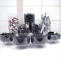 Black Deluxe Bulk Candy Buffet Mix Including Chocolates, Gumballs, Lollipops & More Assorted Treats - Ideal For Dessert Tables And Party Displays (9.6lbs)