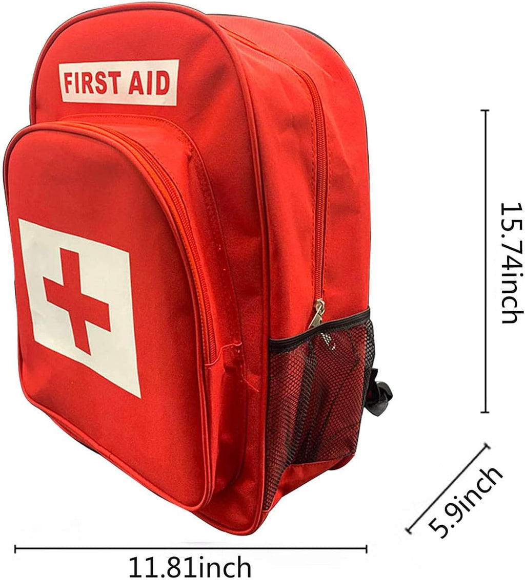 Large Haversack Bag First Aid Kit, First Aid Kit Haversack Bag, Hard Protective Large Medicine Storage Case with Portable Shoulder Strap for Home Car Travel Camping and Outdoor Activities
