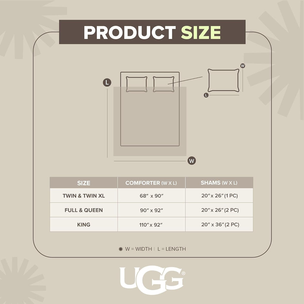 UGG Braid Twin/Twin XL Quilt Set, 2 Piece Breathable Plush Soft Comfortable Luxury Home Deco Quilt Set, Cream Birch