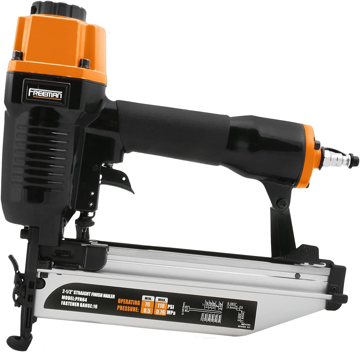 Freeman P4FNCB Pneumatic Finishing Nailer and Stapler Kit with Bag and Fasteners (4-Piece)